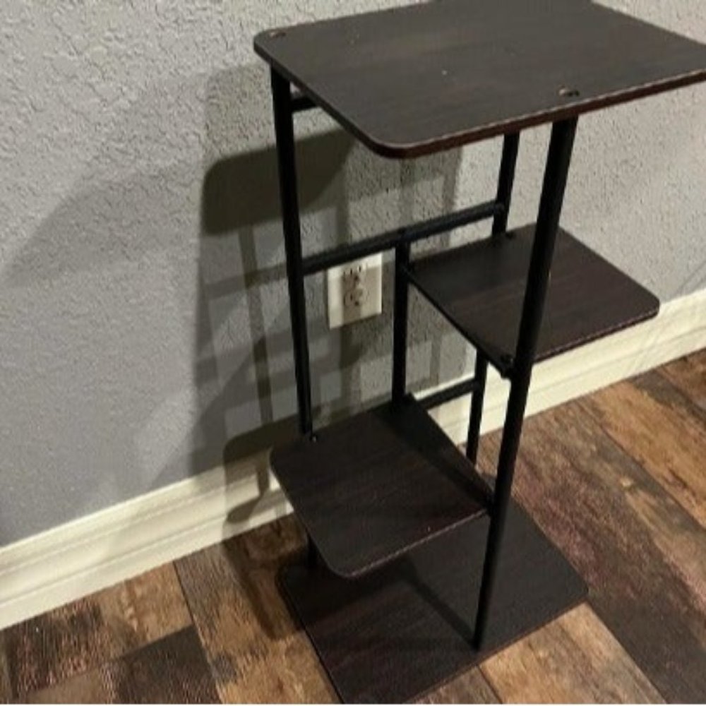 Plant Stand Indoor Small Metal Plant Shelf Black Plant Holder 4 Tier